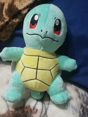 Squirtle Plush Toy - Teal & Yellow Pokemon Stuffed Animal Child Kids